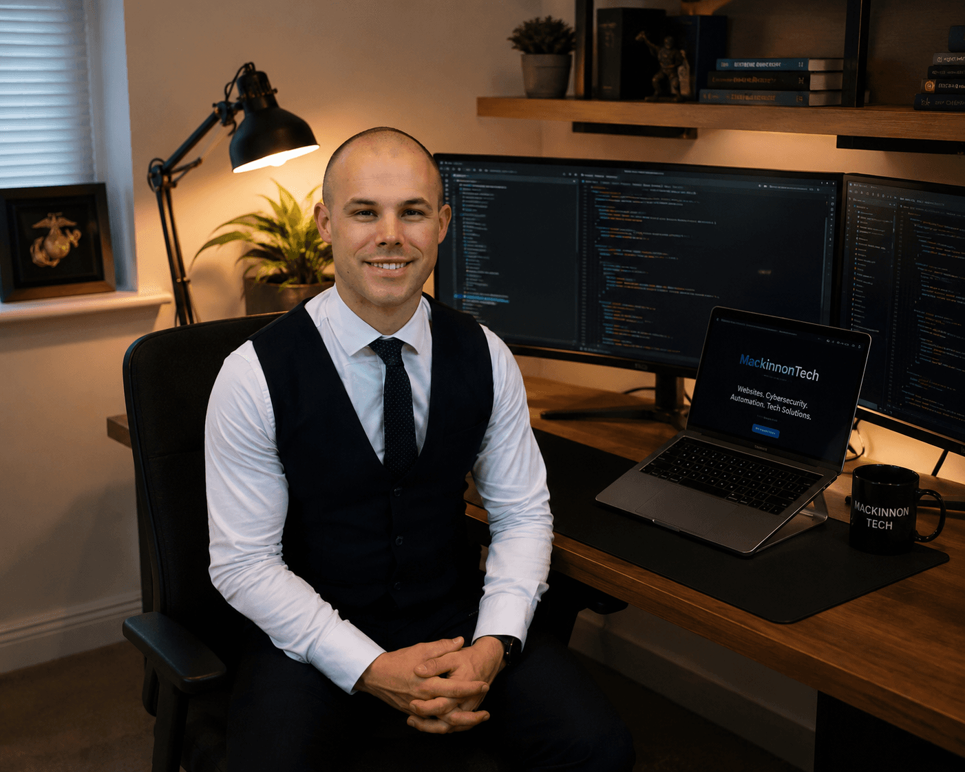 Jon MacKinnon, Marine and web developer with offensive and defensive security training
